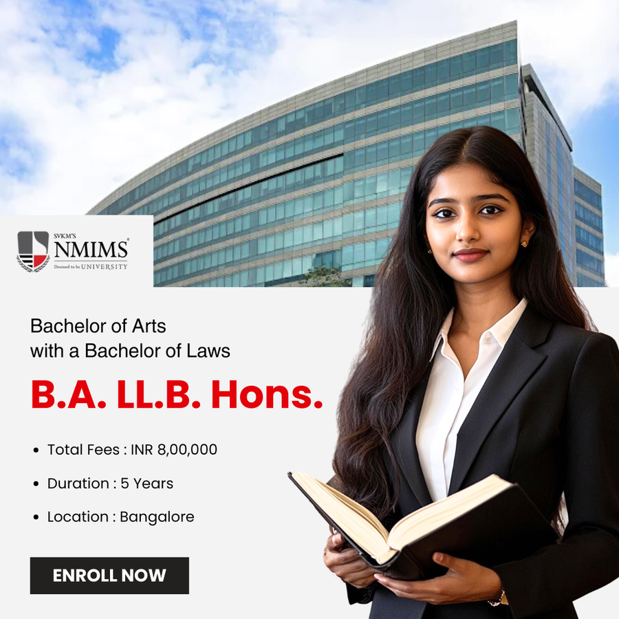 BA LL.B (Hons) at NMIMS Deemed to be University, Bengaluru/Bangalore