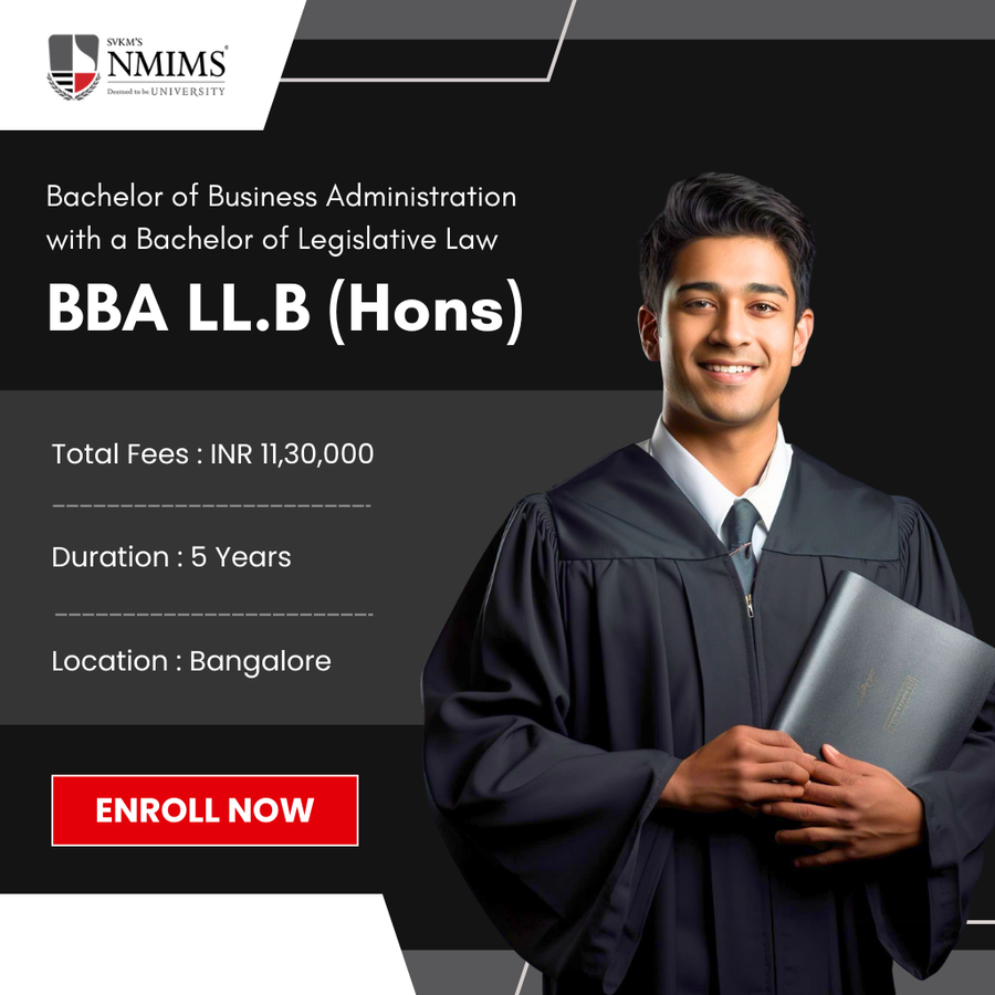 BBA LL.B (Hons) at NMIMS Deemed to be University, Bengaluru/Bangalore