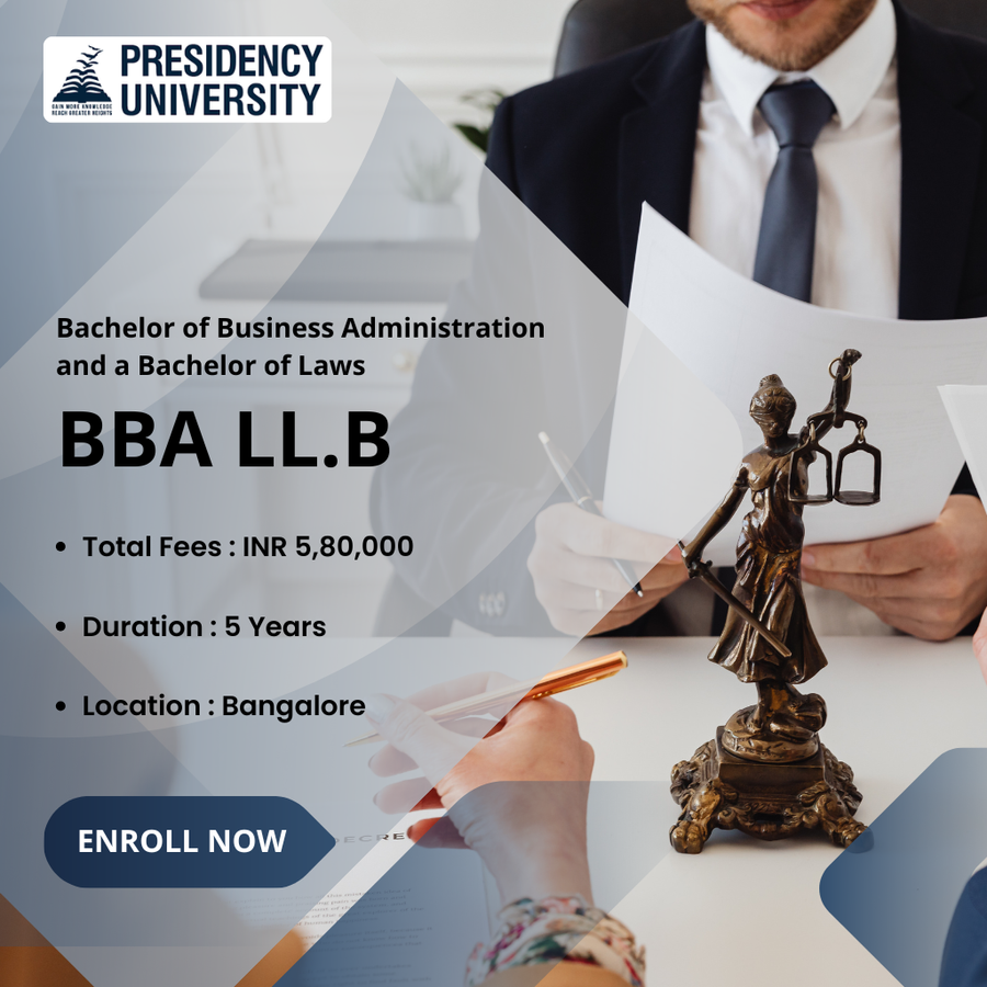 BBA LL.B at Presidency University, Bengaluru/Bangalore